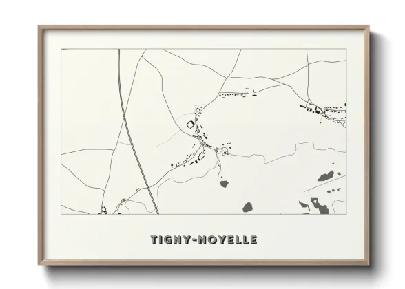 Une affiche de carte sur Tigny-Noyelle