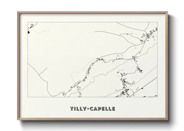 Une affiche de carte sur Tilly-Capelle