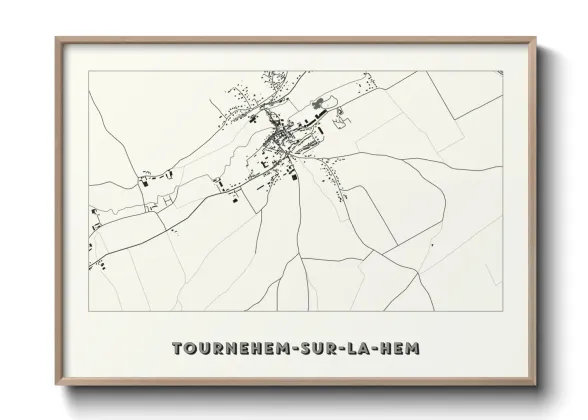 Une affiche de carte sur Tournehem-sur-la-Hem