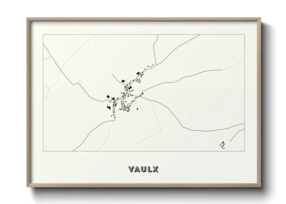 Une affiche de carte sur Vaulx