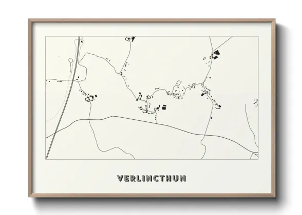 Une affiche de carte sur Verlincthun