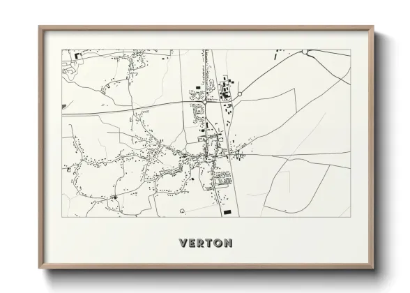 Une affiche de carte sur Verton