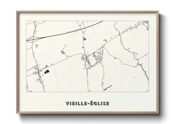 Une affiche de carte sur Vieille-Église