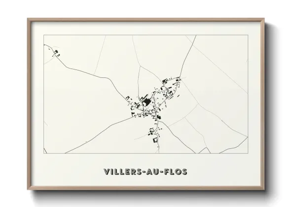 Une affiche de carte sur Villers-au-Flos