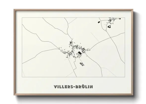 Une affiche de carte sur Villers-Brûlin