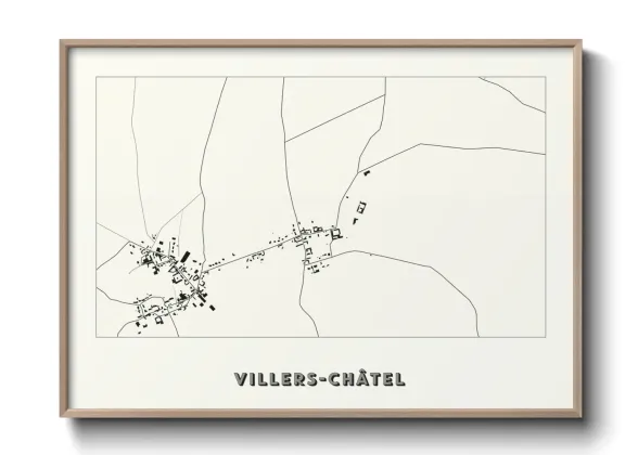 Une affiche de carte sur Villers-Châtel