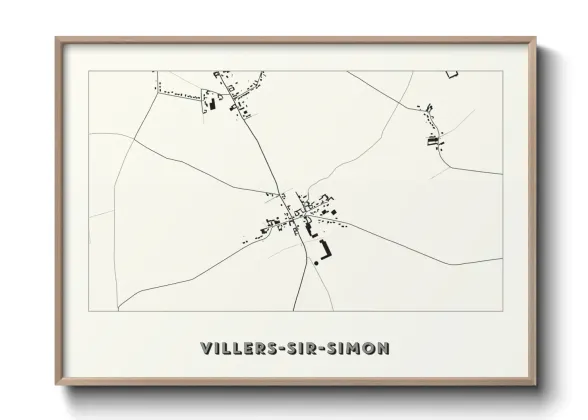 Une affiche de carte sur Villers-Sir-Simon