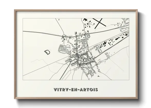 Une affiche de carte sur Vitry-en-Artois