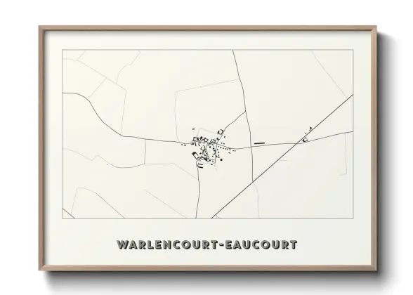 Une affiche de carte sur Warlencourt-Eaucourt