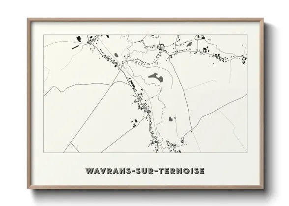 Une affiche de carte sur Wavrans-sur-Ternoise
