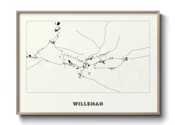 Une affiche de carte sur Willeman