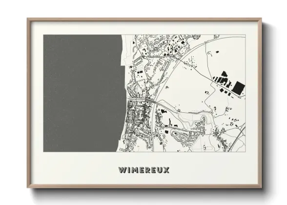 Une affiche de carte sur Wimereux