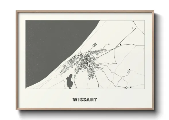 Une affiche de carte sur Wissant
