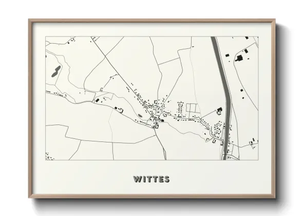 Une affiche de carte sur Wittes