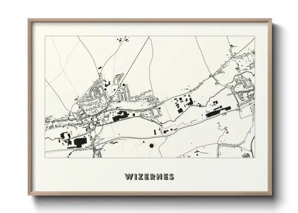 Une affiche de carte sur Wizernes
