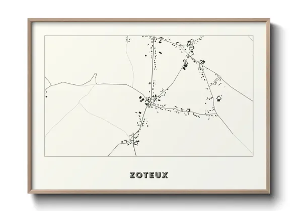 Une affiche de carte sur Zoteux