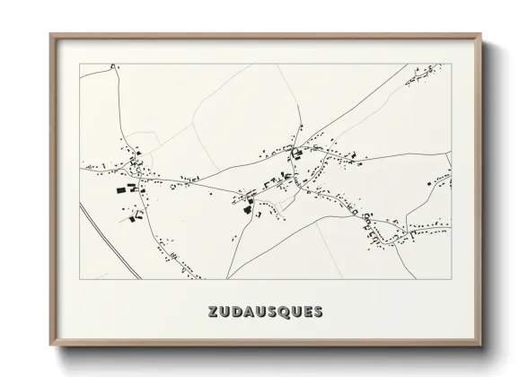 Une affiche de carte sur Zudausques