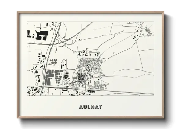 Une affiche de carte sur Aulnat
