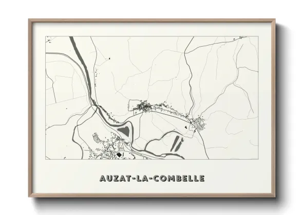 Une affiche de carte sur Auzat-la-Combelle