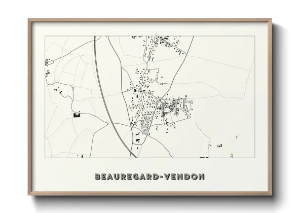 Une affiche de carte sur Beauregard-Vendon