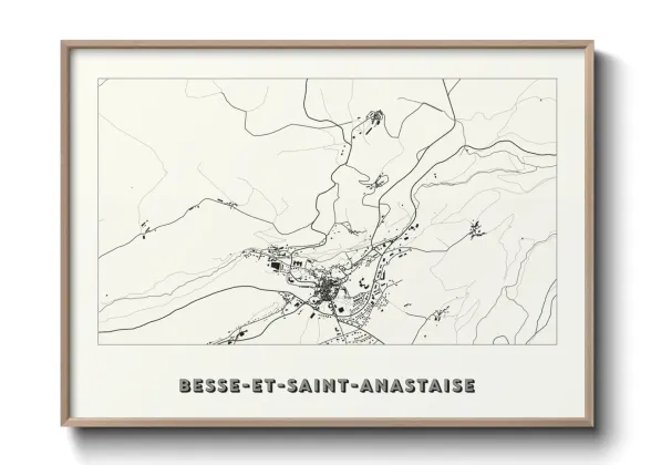 Une affiche de carte sur Besse-et-Saint-Anastaise