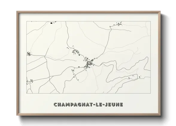 Une affiche de carte sur Champagnat-le-Jeune
