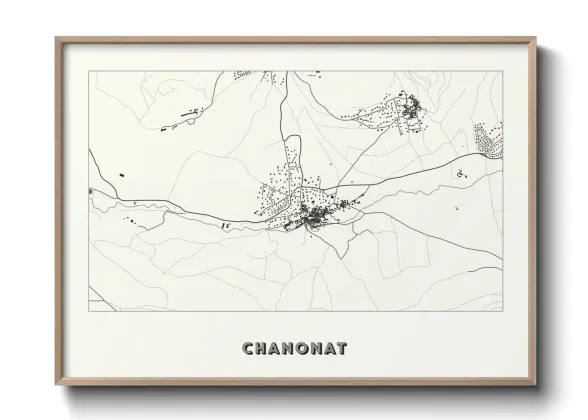 Une affiche de carte sur Chanonat