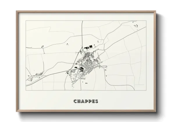 Une affiche de carte sur Chappes