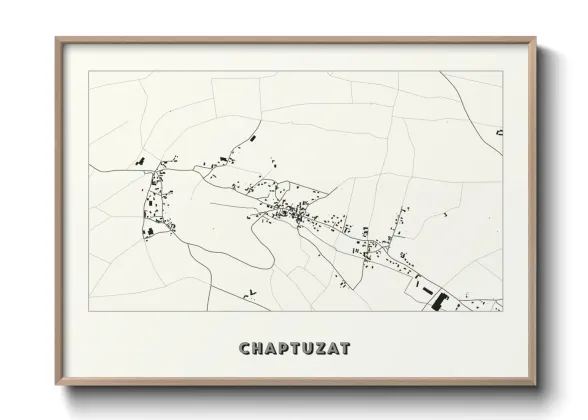 Une affiche de carte sur Chaptuzat