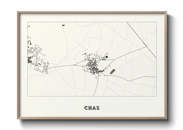 Une affiche de carte sur Chas