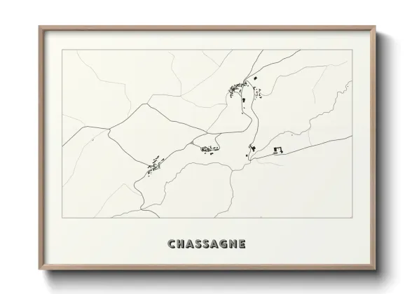 Une affiche de carte sur Chassagne