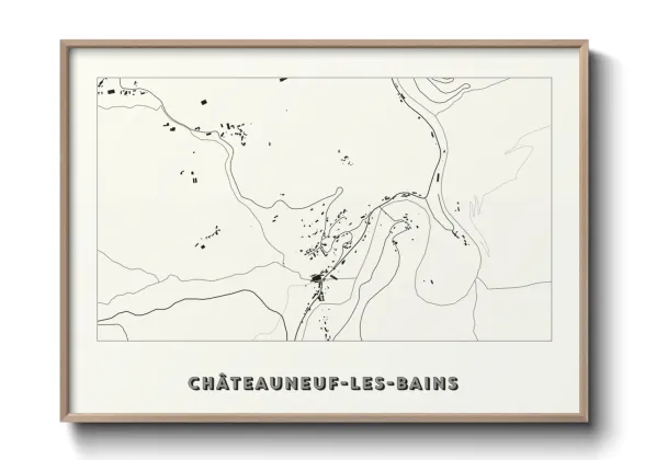 Une affiche de carte sur Châteauneuf-les-Bains