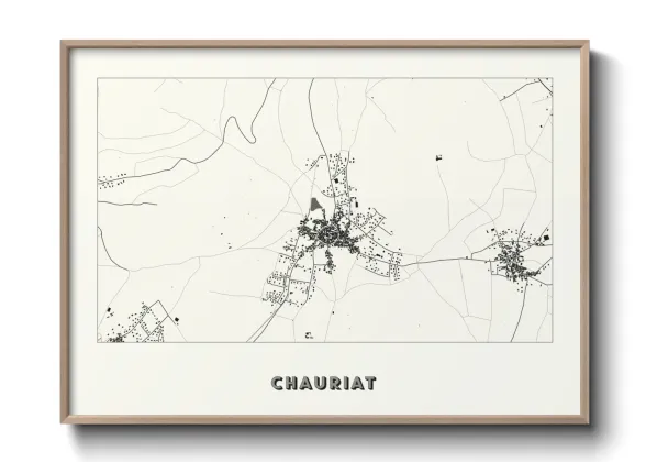 Une affiche de carte sur Chauriat