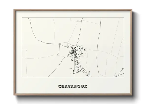 Une affiche de carte sur Chavaroux