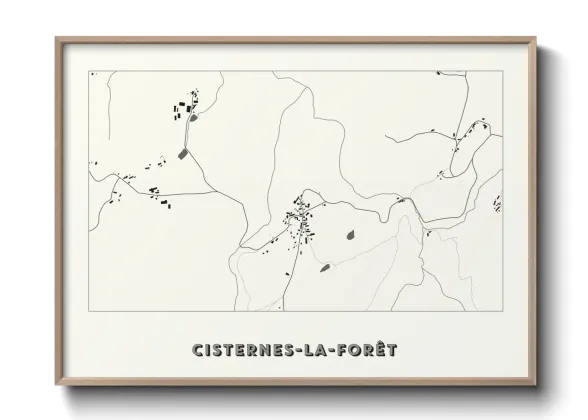 Une affiche de carte sur Cisternes-la-Forêt