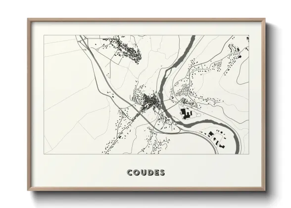 Une affiche de carte sur Coudes