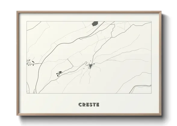 Une affiche de carte sur Creste