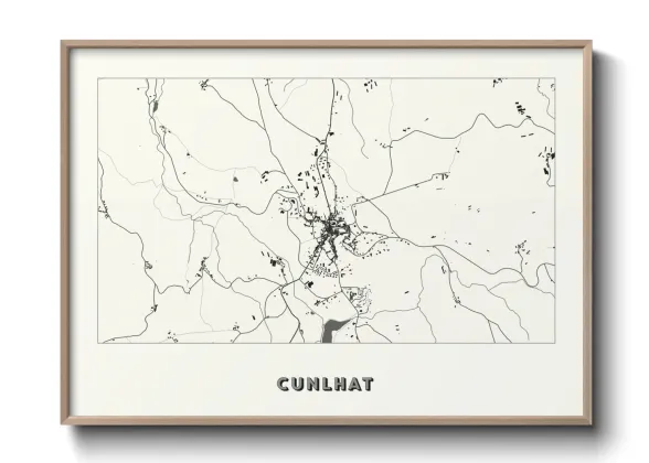 Une affiche de carte sur Cunlhat