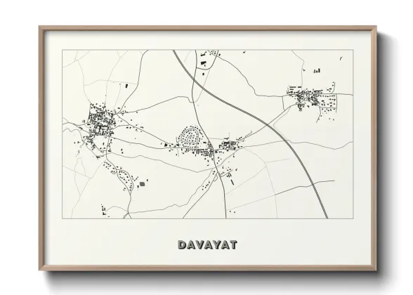 Une affiche de carte sur Davayat