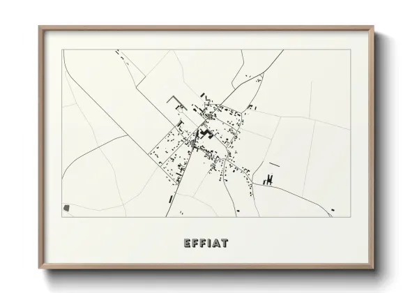 Une affiche de carte sur Effiat