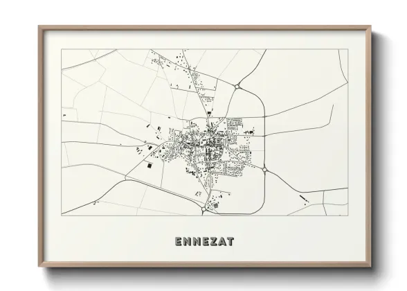 Une affiche de carte sur Ennezat