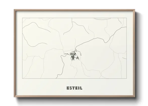 Une affiche de carte sur Esteil