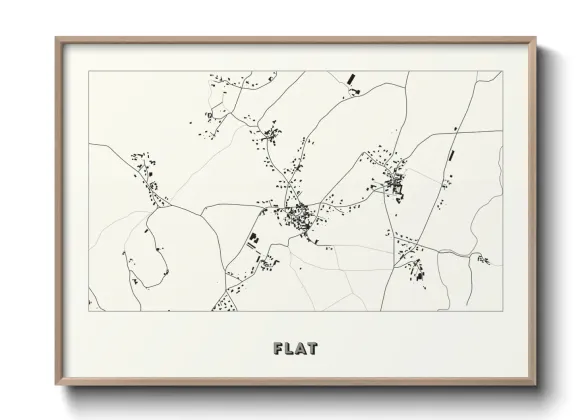Une affiche de carte sur Flat
