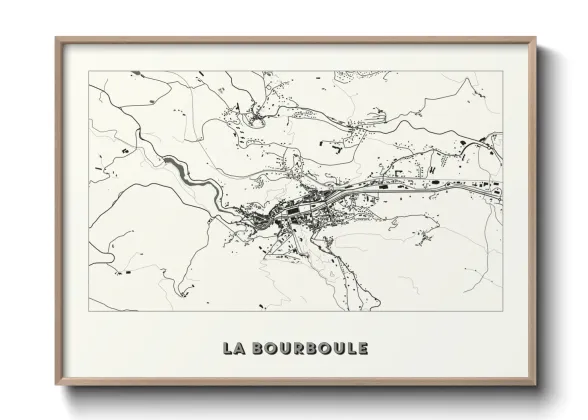 Une affiche de carte sur La Bourboule