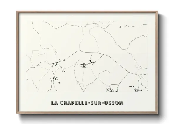 Une affiche de carte sur La Chapelle-sur-Usson