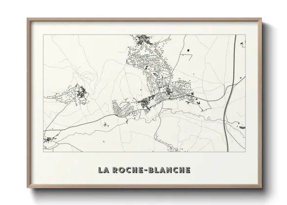 Une affiche de carte sur La Roche-Blanche