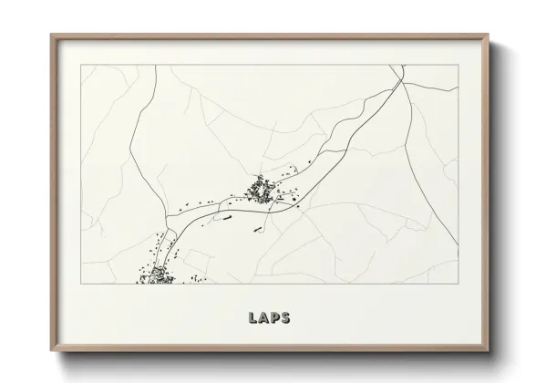 Une affiche de carte sur Laps