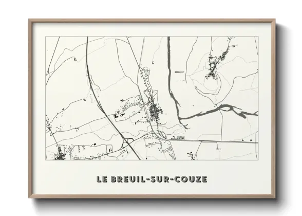 Une affiche de carte sur Le Breuil-sur-Couze