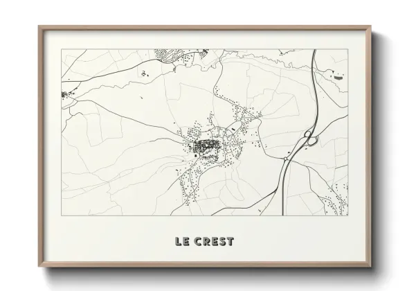 Une affiche de carte sur Le Crest