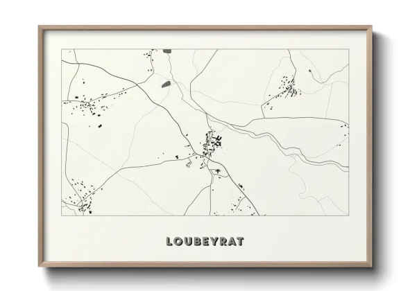 Une affiche de carte sur Loubeyrat